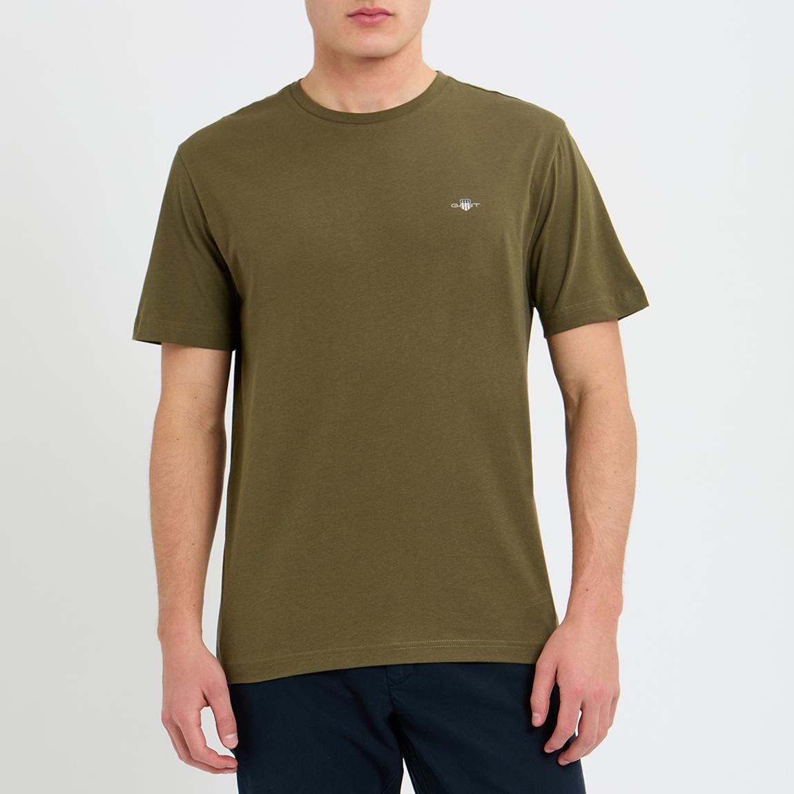 Khaki Crew Neck Cotton T-Shirt main product photo