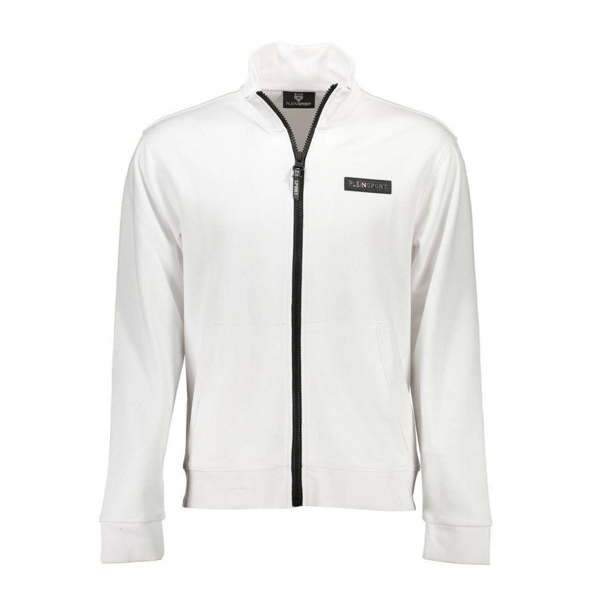 White Funnel Neck Zip Through Jacket main product photo