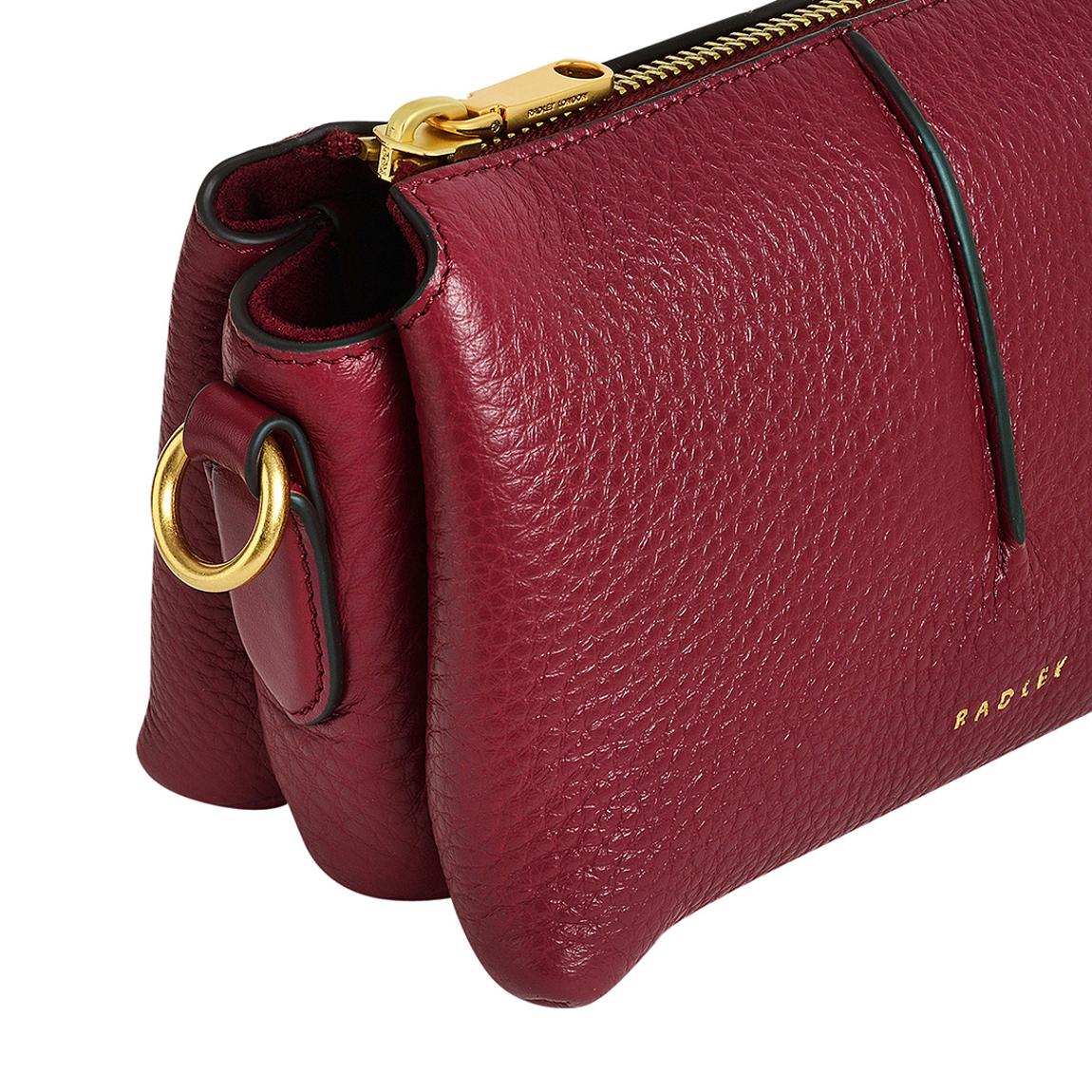 Radley Cranberry Mini Hillgate Place Chain Zip-Top Crossbody Bag