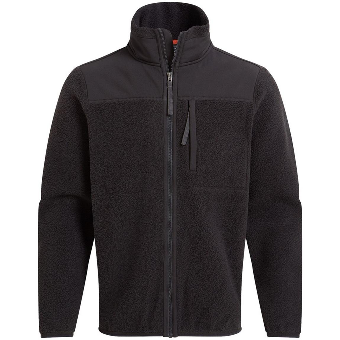 Fleece Jacket Recycled Polyester Black main product photo