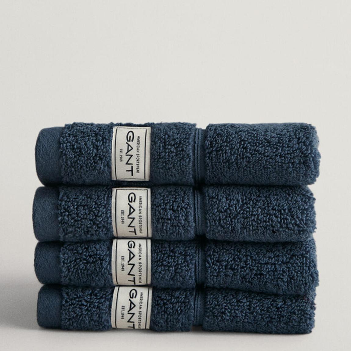 Premium Face Cloths 4-Pack, Sateen Blue main product photo