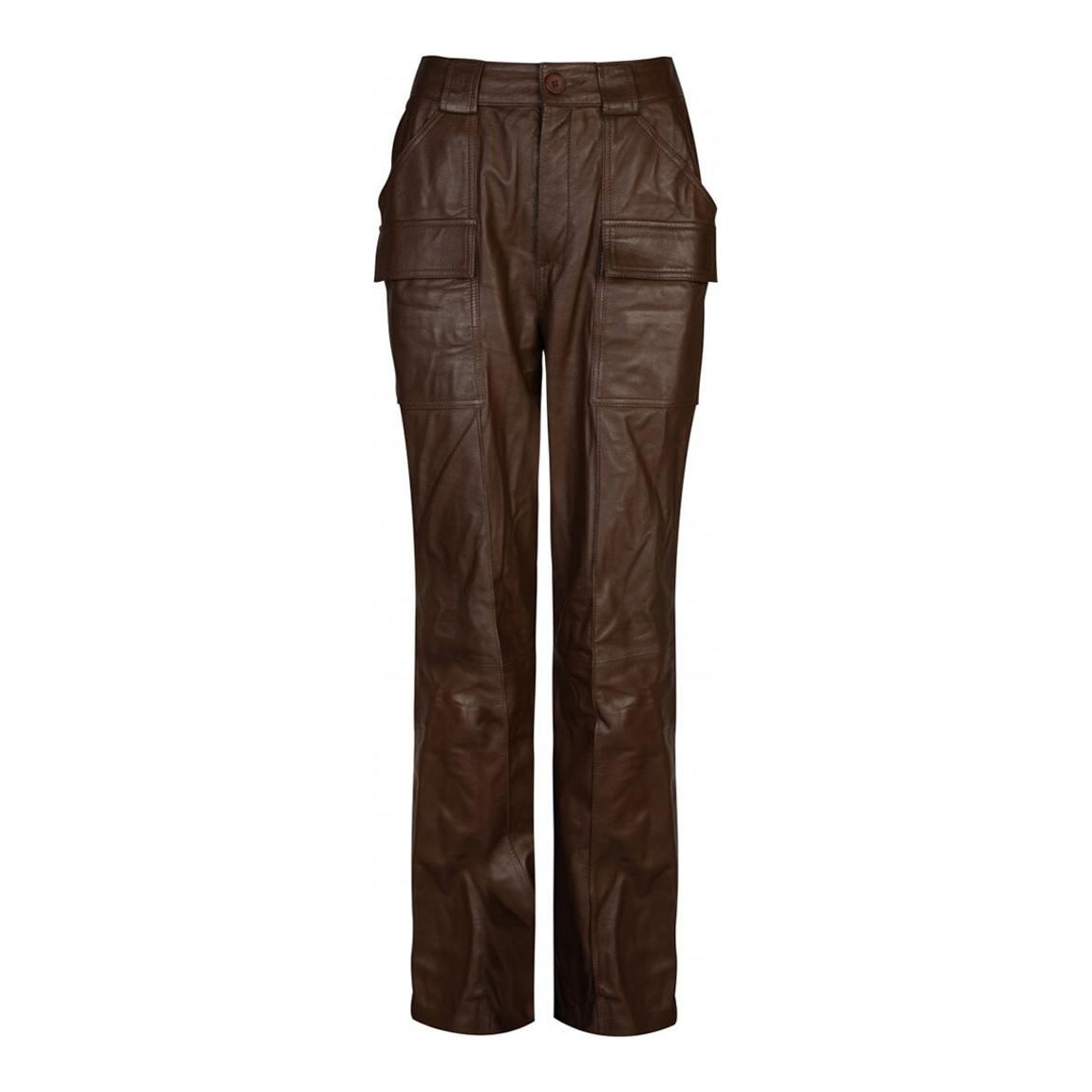 Brown Lucy Leather Cargo Trousers main product photo