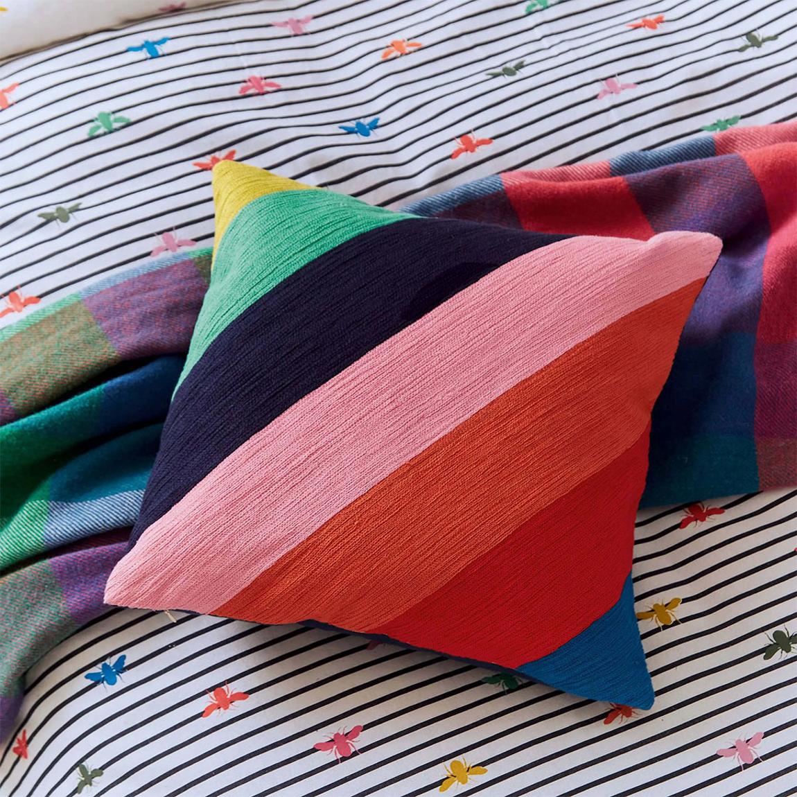 Rainbow Bee Cushion 45x45cm, Multi main product photo