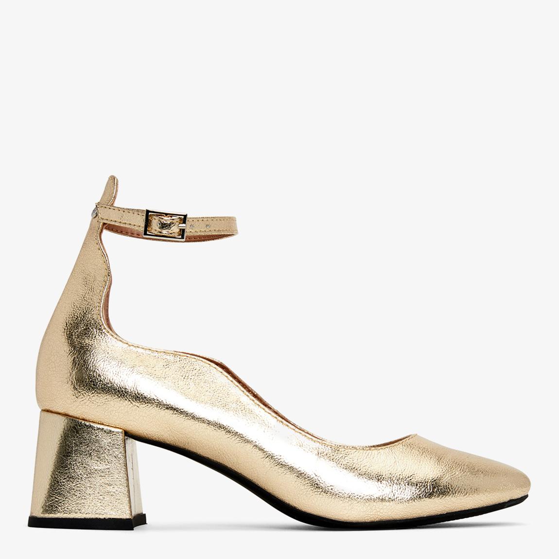 Gold Olivia Block Heeled Shoe main product photo
