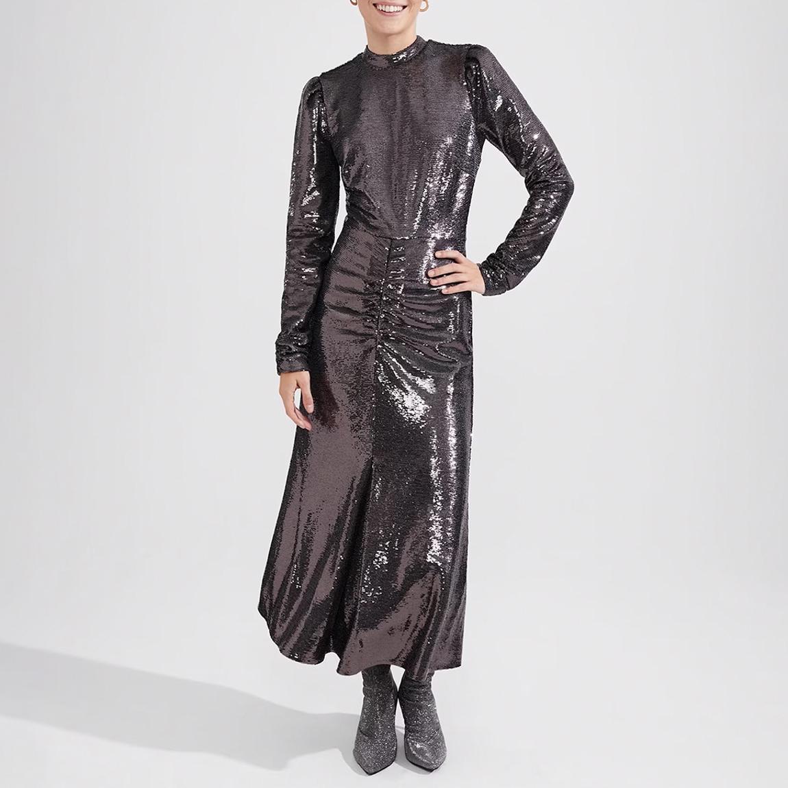 Charcol Grey Loretta Sequin Dress main product photo