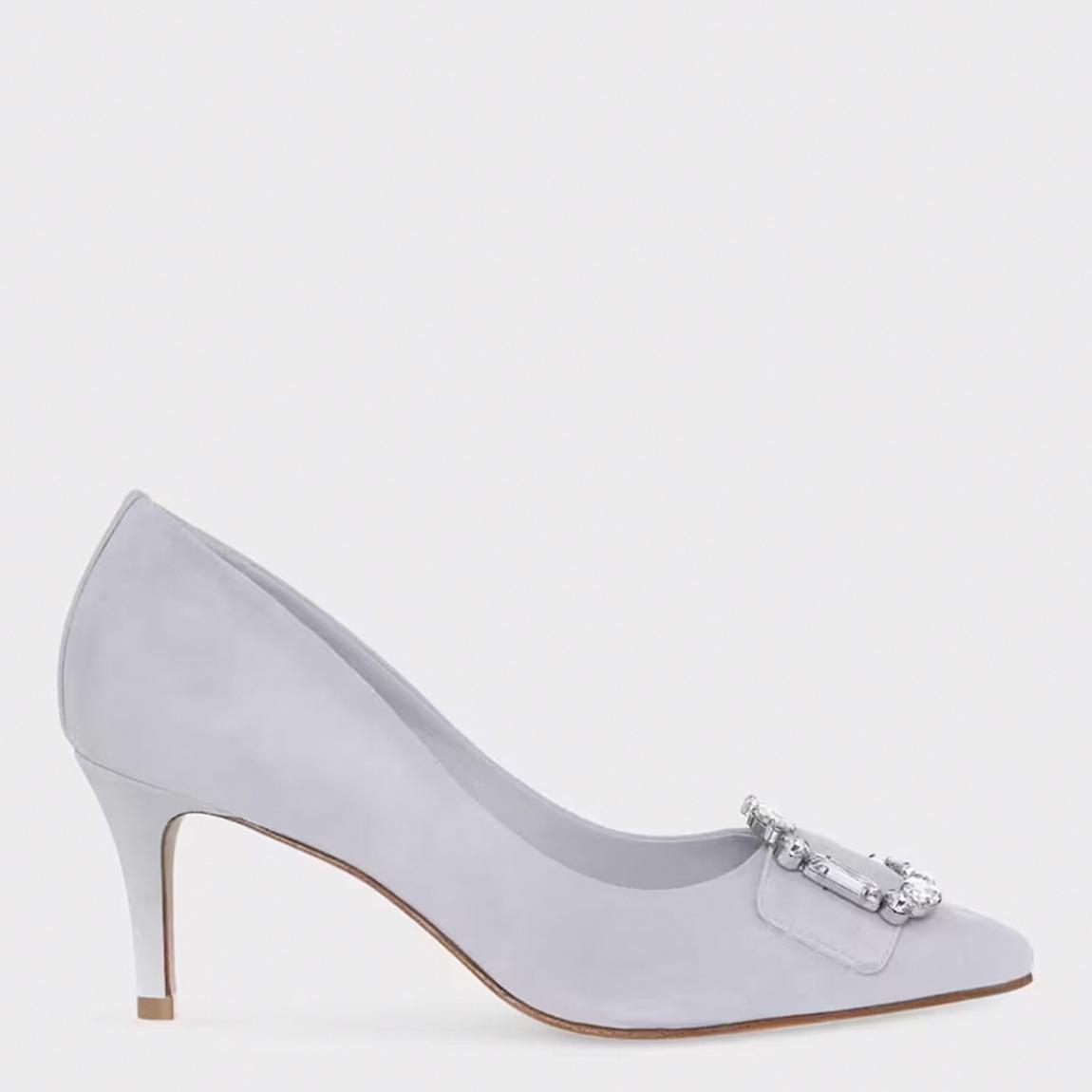 Blue Lucinda Court Leather Heels main product photo