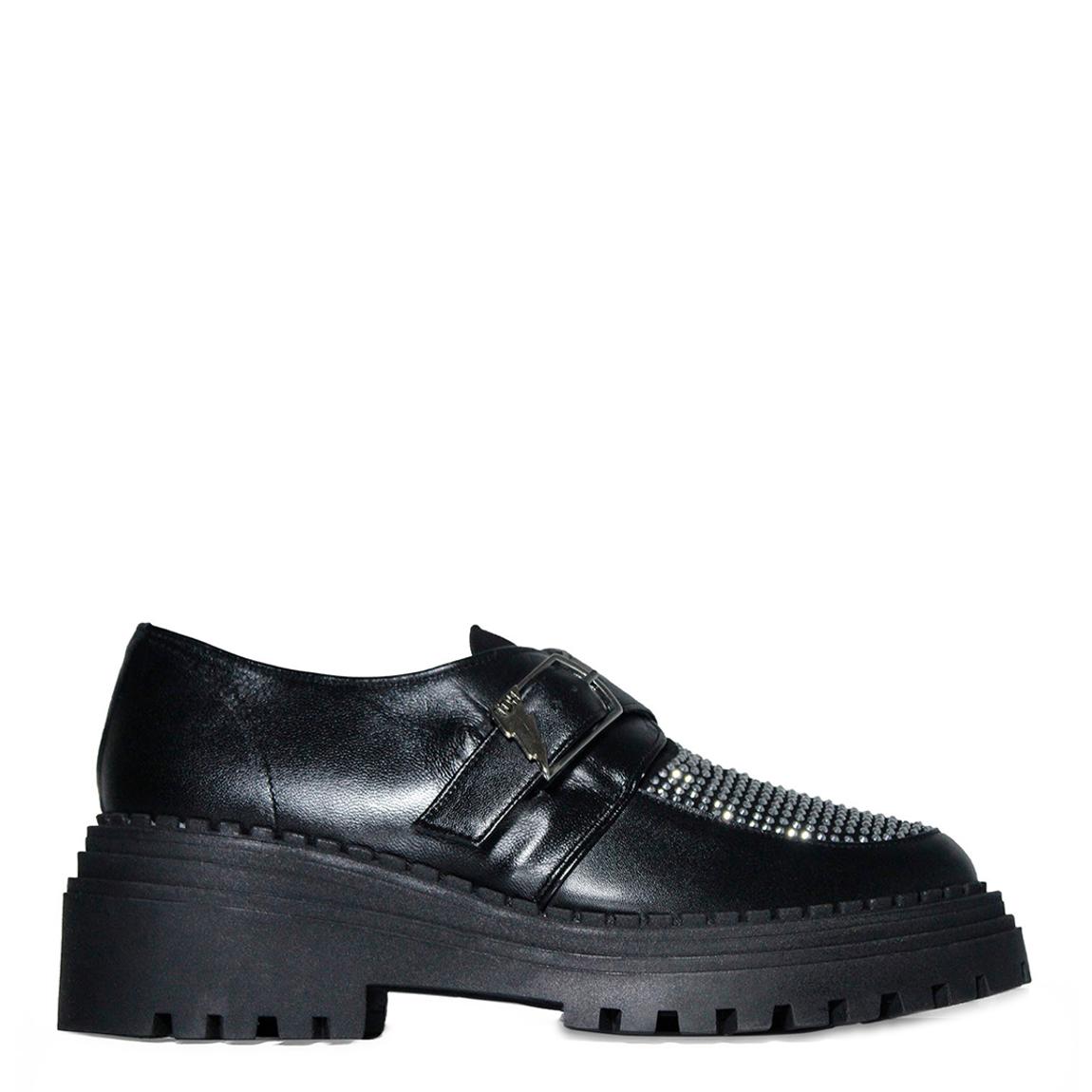 Black/Crystal Rita Chunky Loafer main product photo