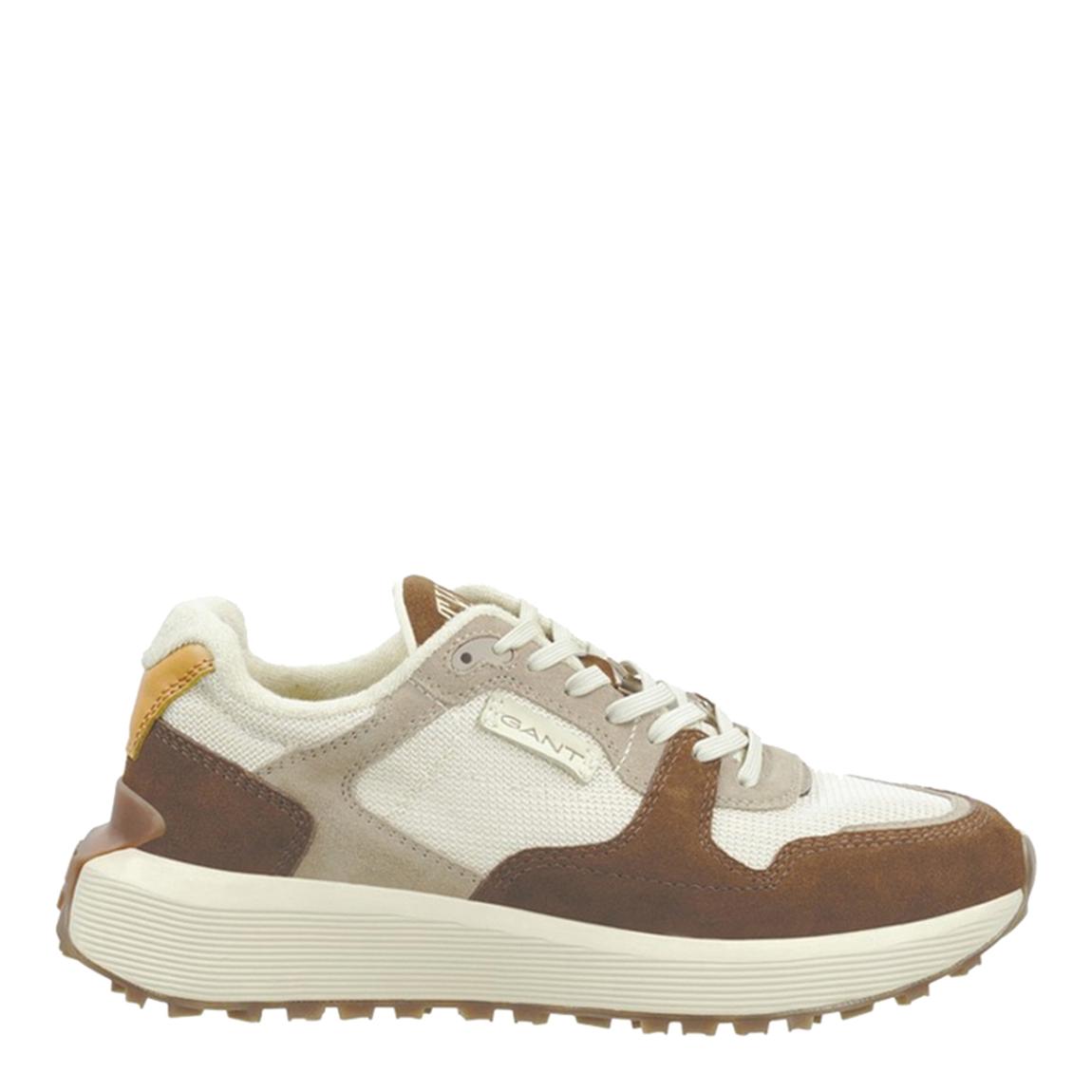 Men's Brown Ronder Suede Trainers main product photo