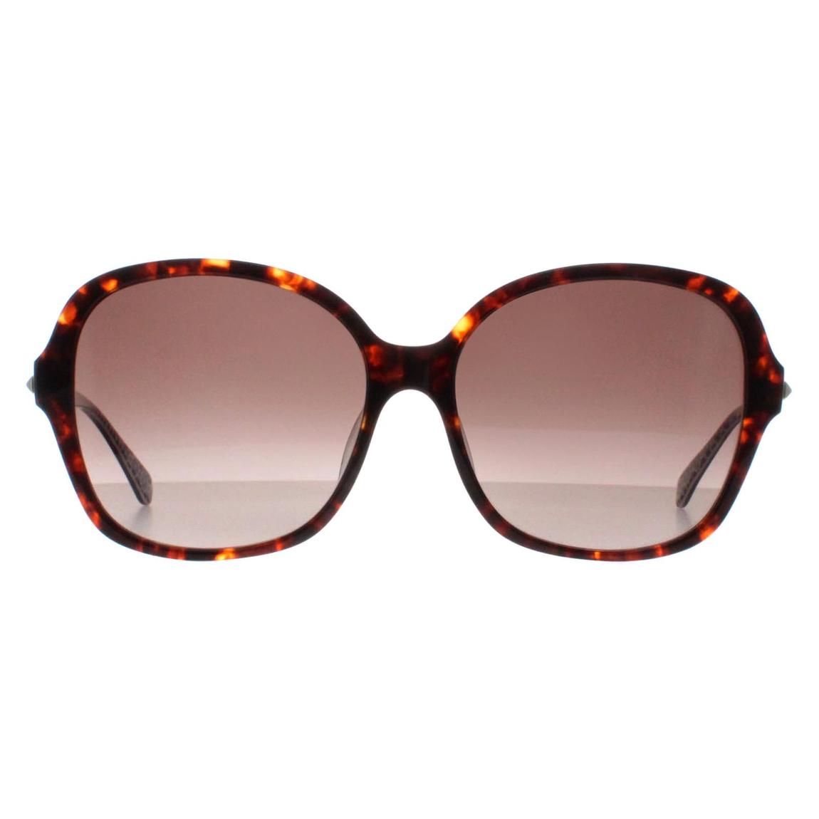 Women's Square Dark Tortoise Sunglasses 57mm main product photo