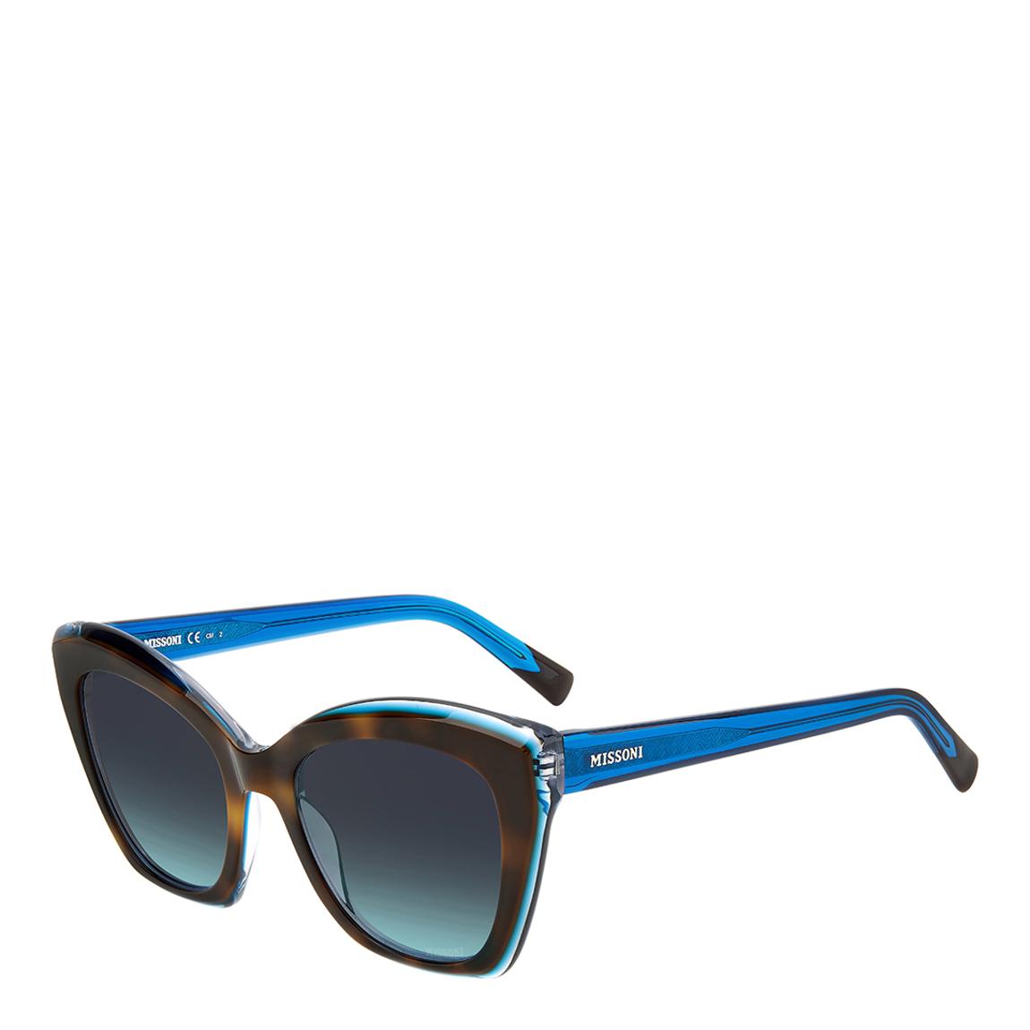 Havana Turquoise Rectangular Sunglasses 54mm main product photo