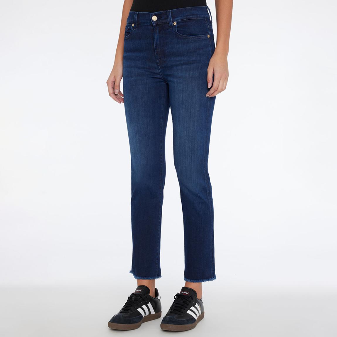 Dark Blue Slim Fit Raw Jeans main product photo