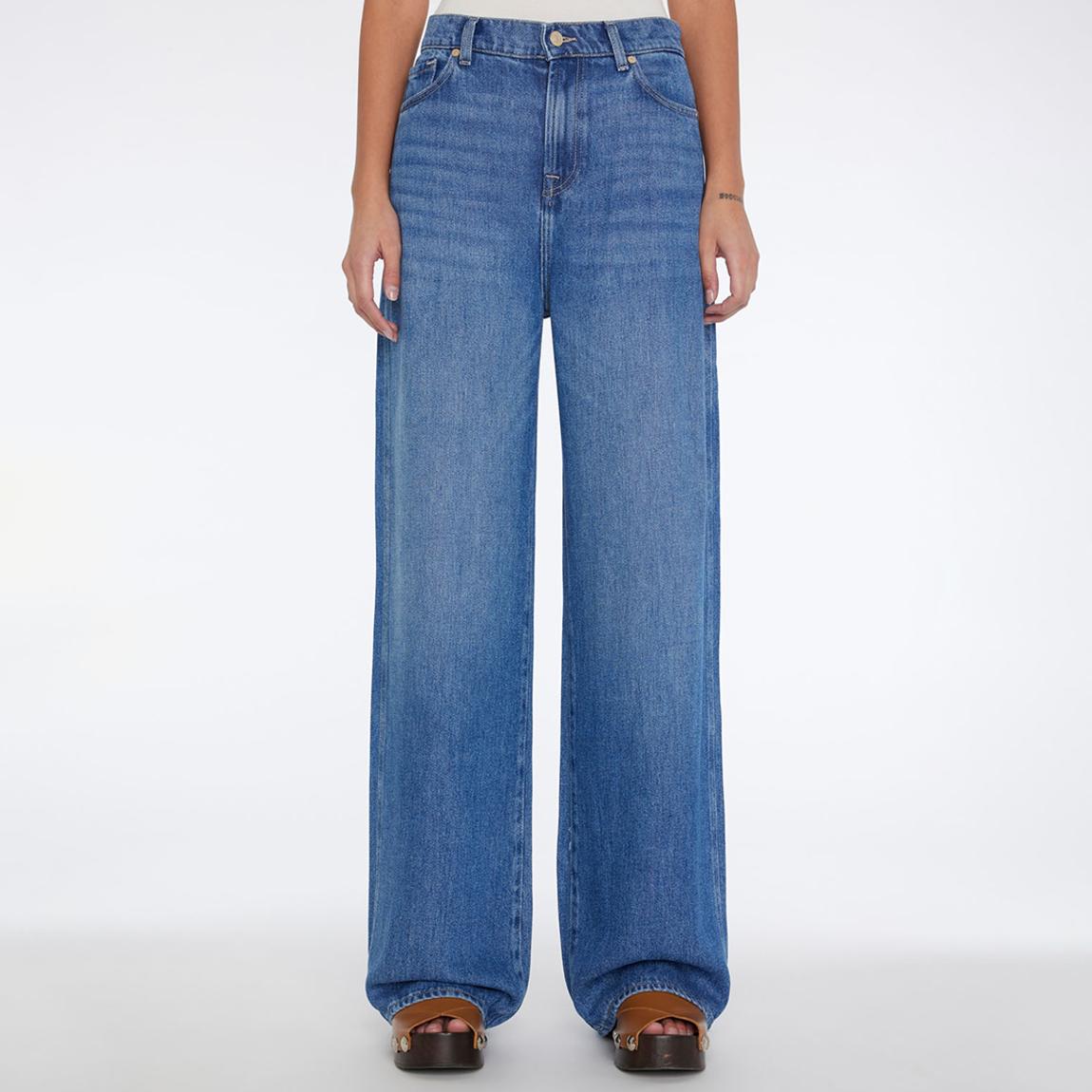 Blue High Waisted Wide Jeans main product photo