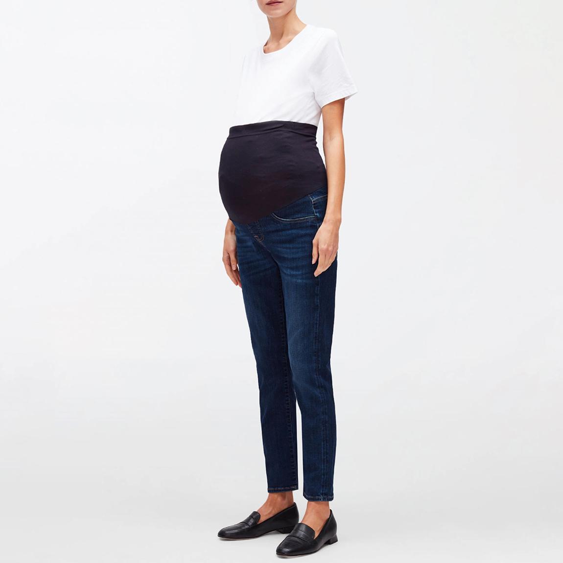 Dark Blue Slim Fit Maternity Stretch Jeans main product photo