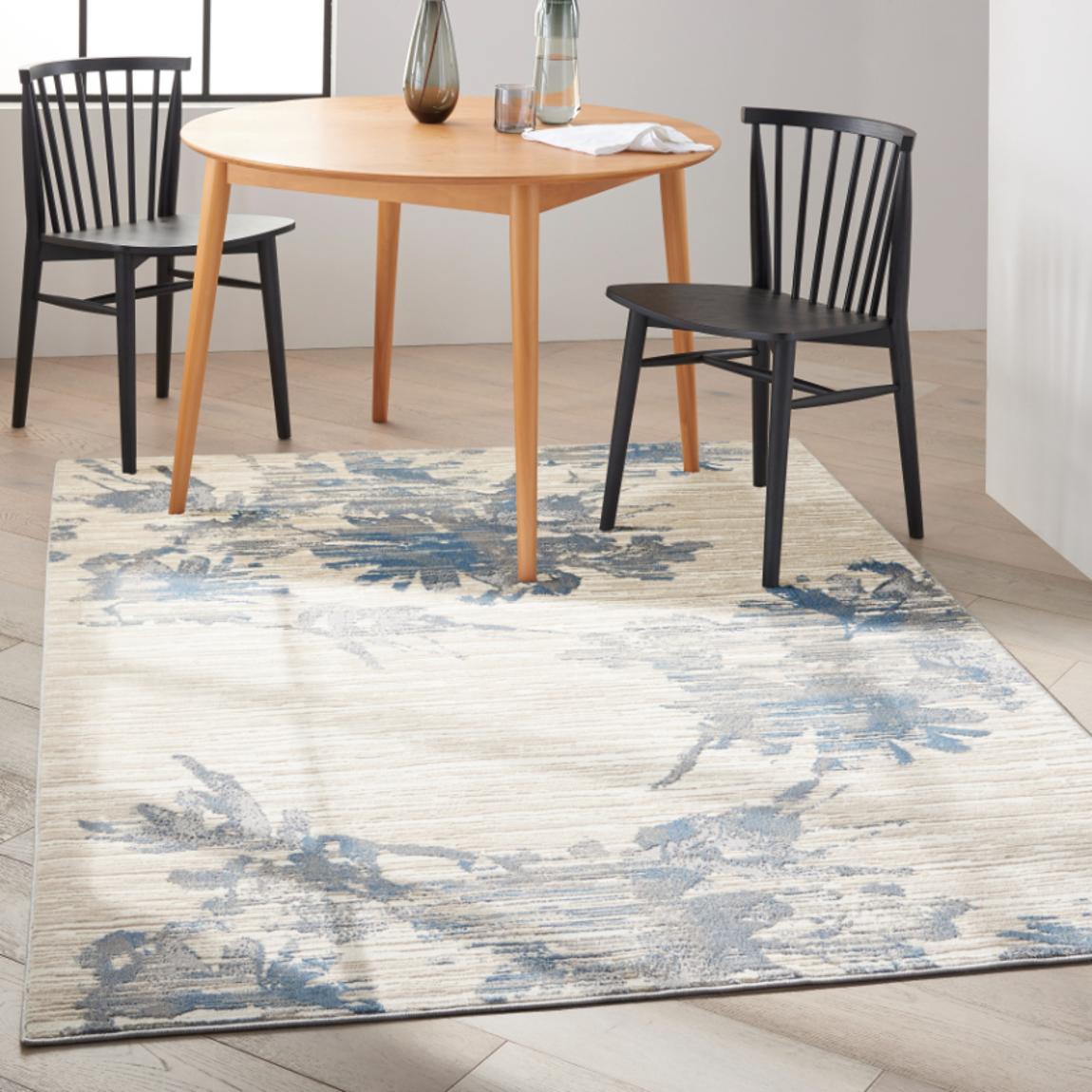 Enchanting 01 Ivory Grey Blue 300cm x 229cm Rug main product photo