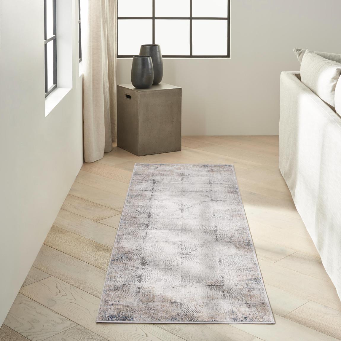 Infinity 03 Ivory Grey 229cm x 66cm Rug main product photo