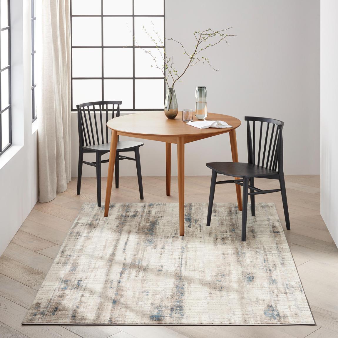 Infinity 02 Ivory Grey Blue 183cm x 122cm Rug main product photo