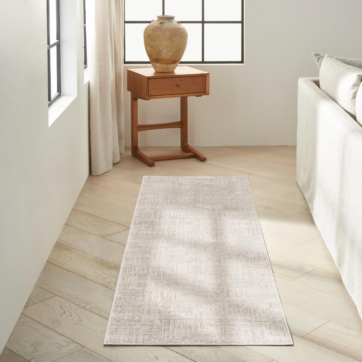 Irradiant 01 Silver 229cm x 69cm Rug main product photo