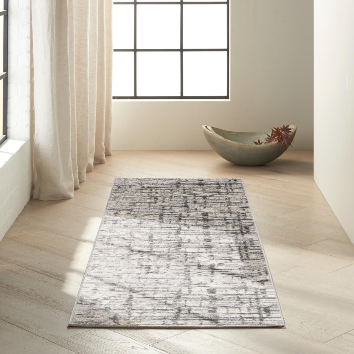 Rush 02 Ivory Grey 221cm x 69cm Rug main product photo