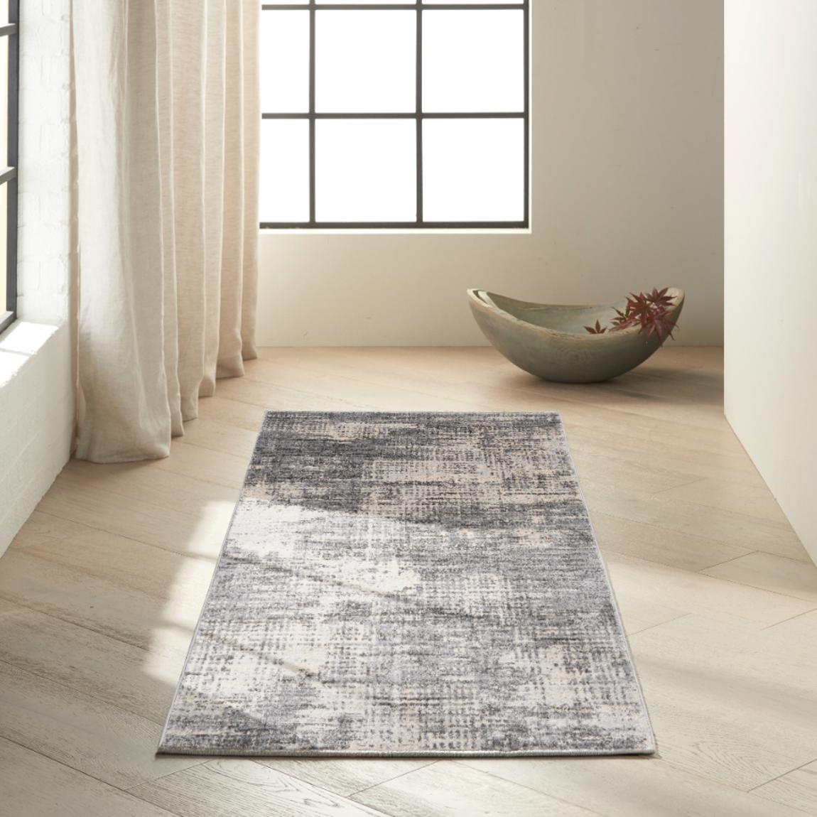 Rush 03 Grey Beige 221cm x 69cm Rug main product photo