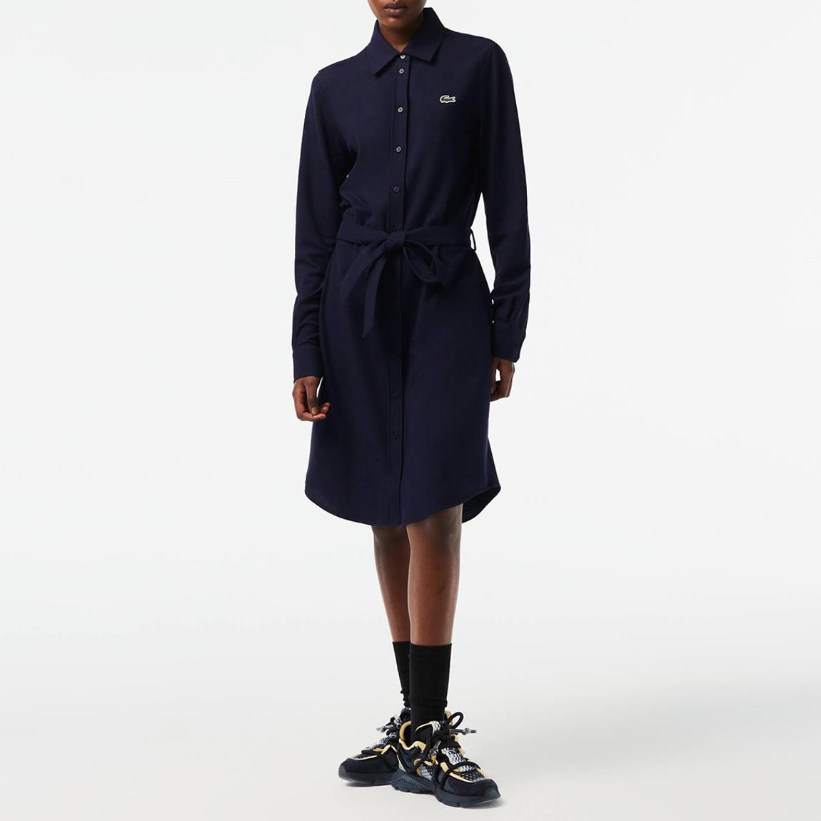 Navy Cotton Pique Polo Dress main product photo