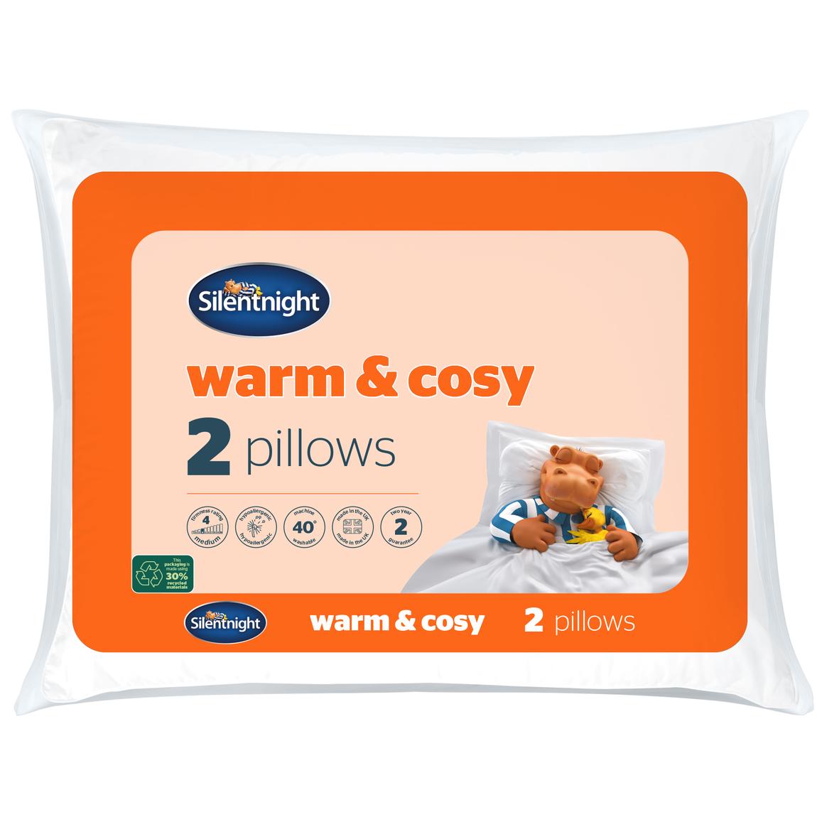 Silentnight Warm And Cosy Luxury Overlocked Pair Of Pillows main product photo