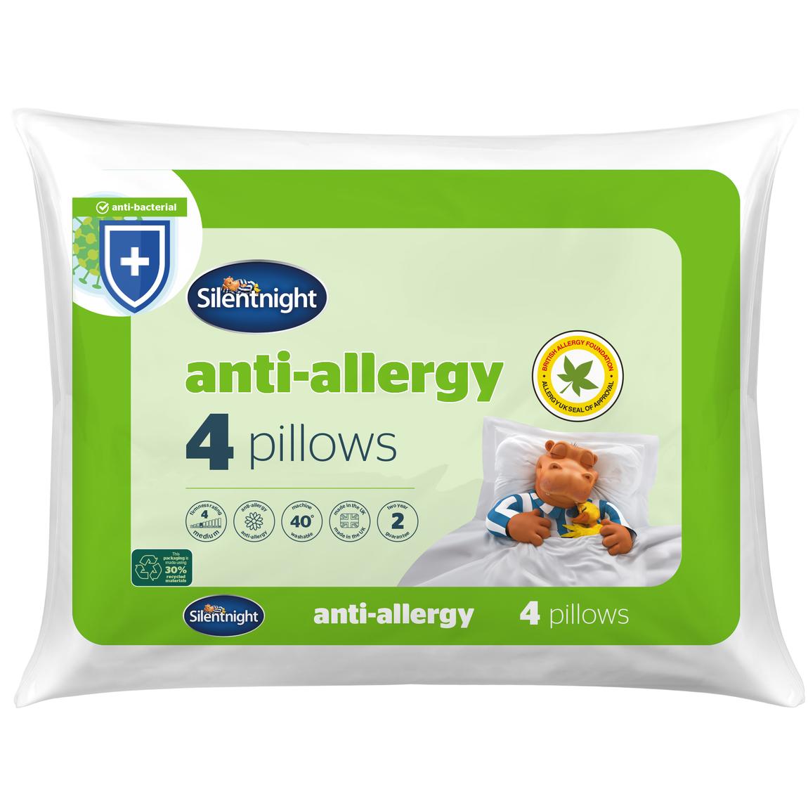 Silentnight Anti Allergy Pillow Pack of 4 Pillows main product photo