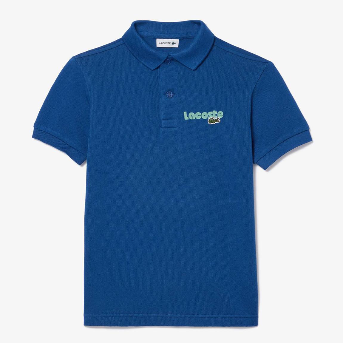 Teen Blue Graphic Cotton Polo Shirt main product photo