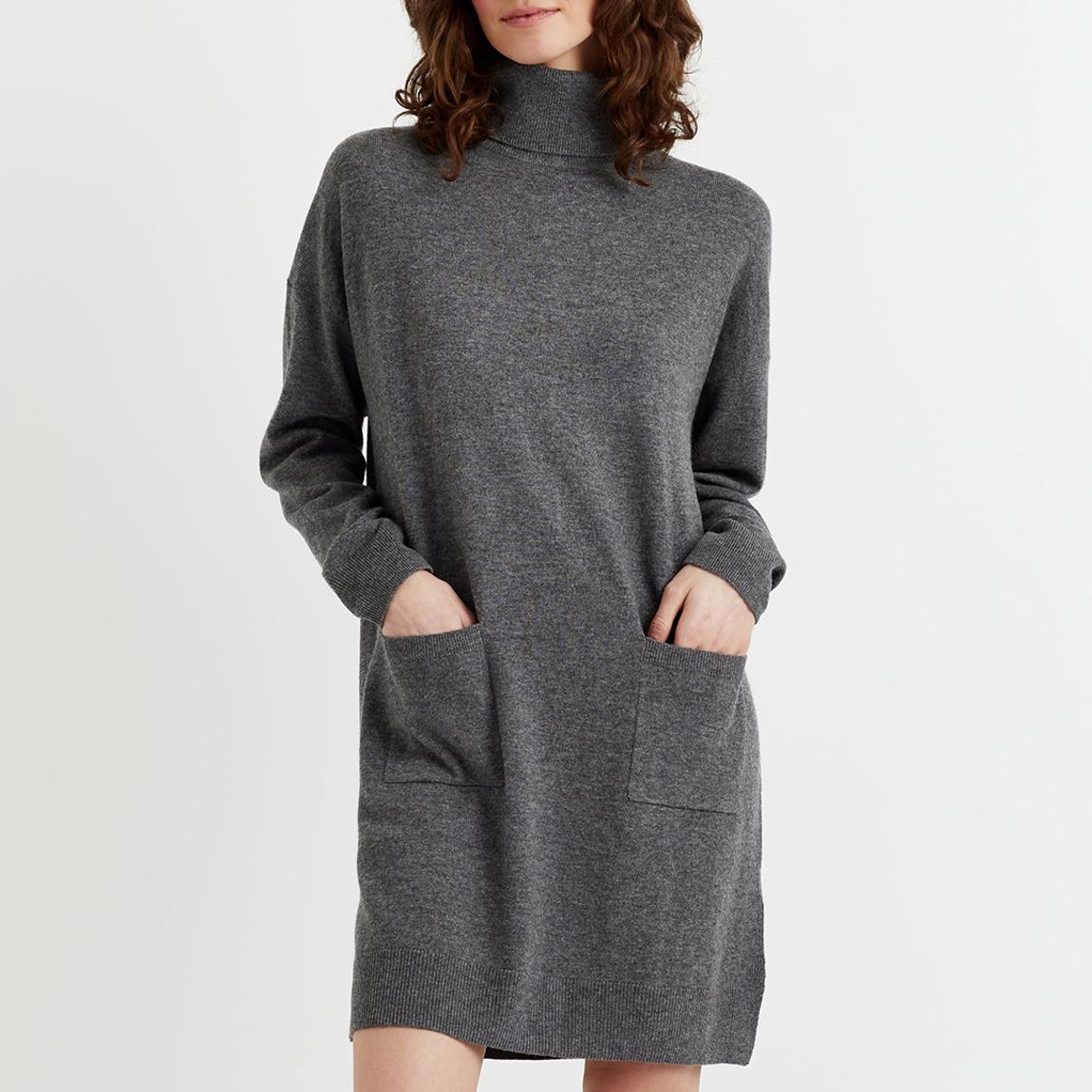 Slate Wool Cashmere Blend Mini Dress main product photo