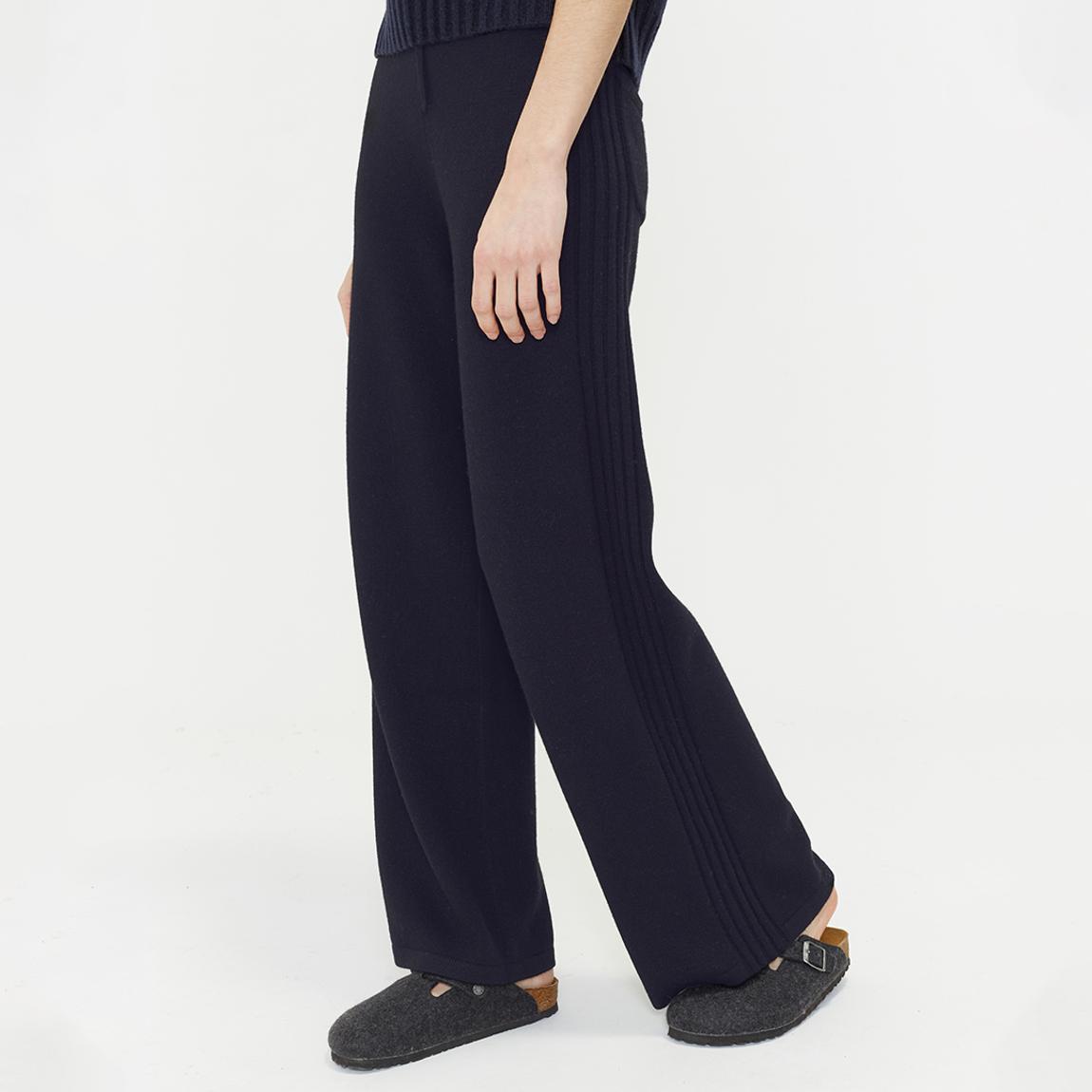 Navy Cashmere Side Rib Trousers main product photo