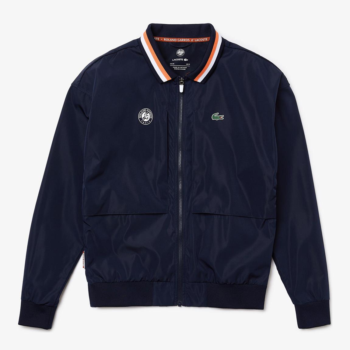 Navy Contrast Collar Bomber Jacket main product photo