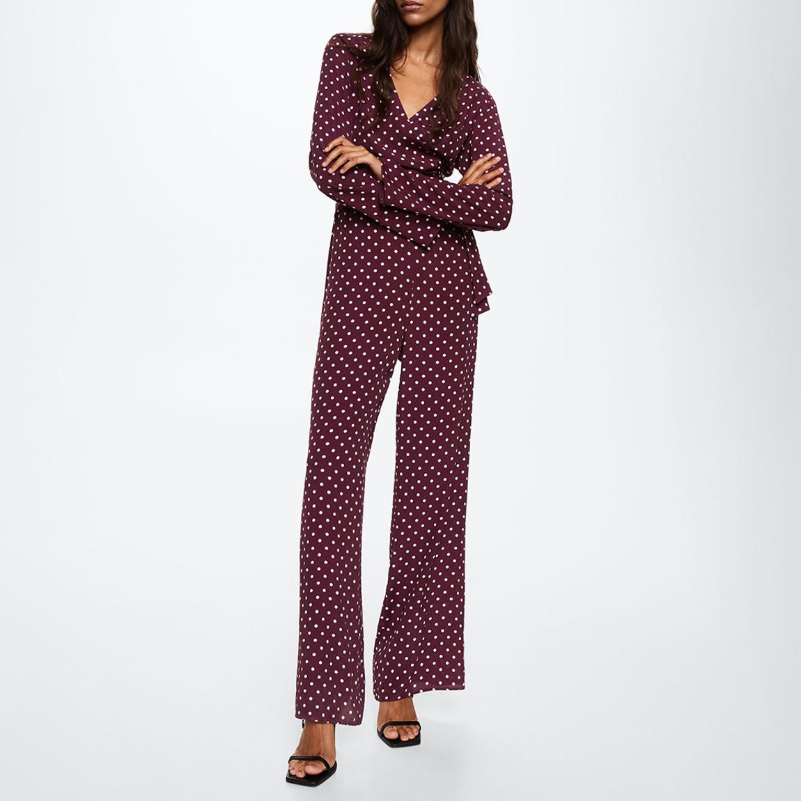 Maroon Knot Printed Jumpsuit main product photo