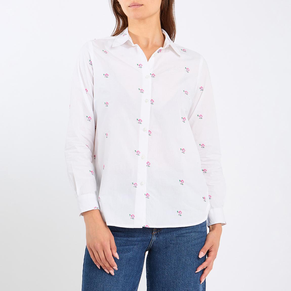 White Embroidered Classic Shirt main product photo