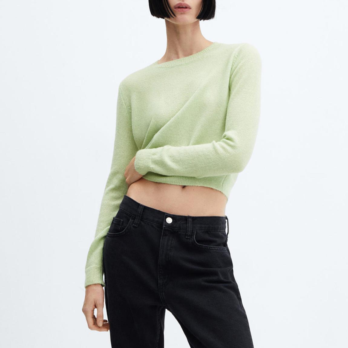 Mint Crop Round Neck Jumper main product photo