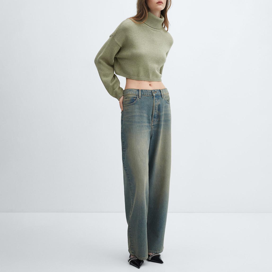 Khaki Turtleneck Knitted Jumper main product photo