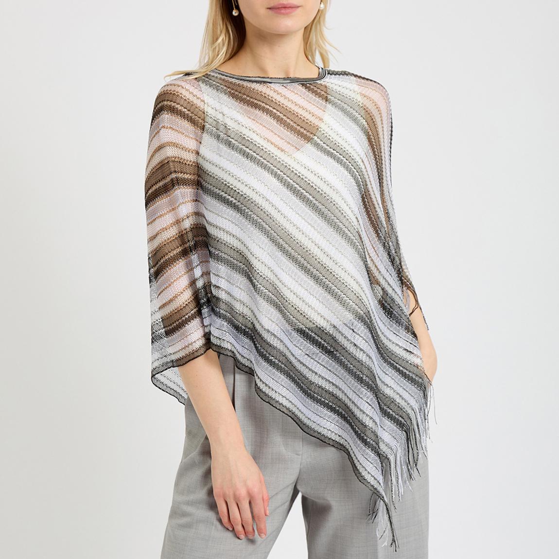 Grey Stripe Poncho main product photo