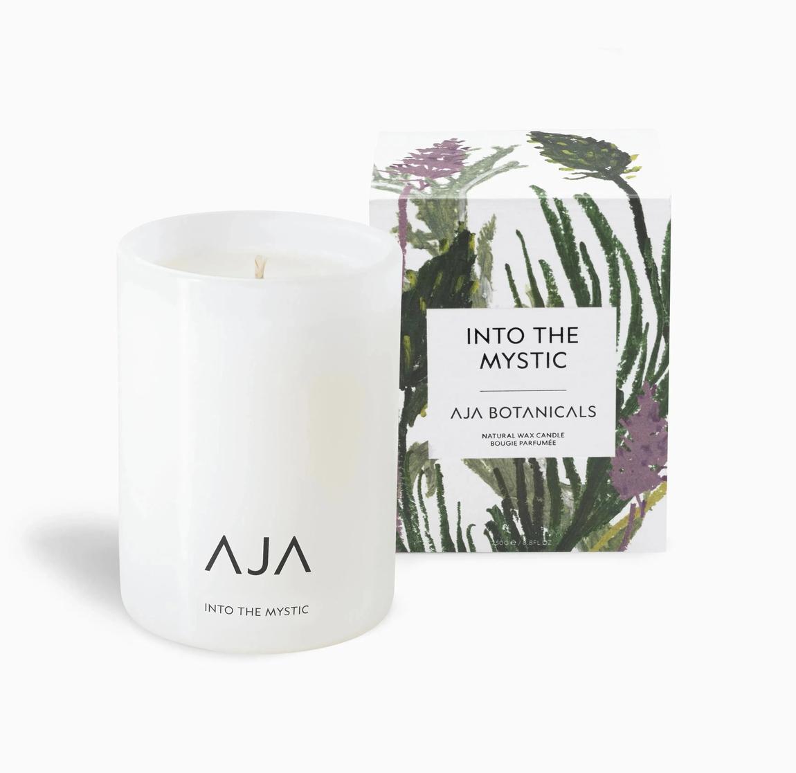 AJA Botanicals Into The Mystic White Candle with Essential Oils main product photo