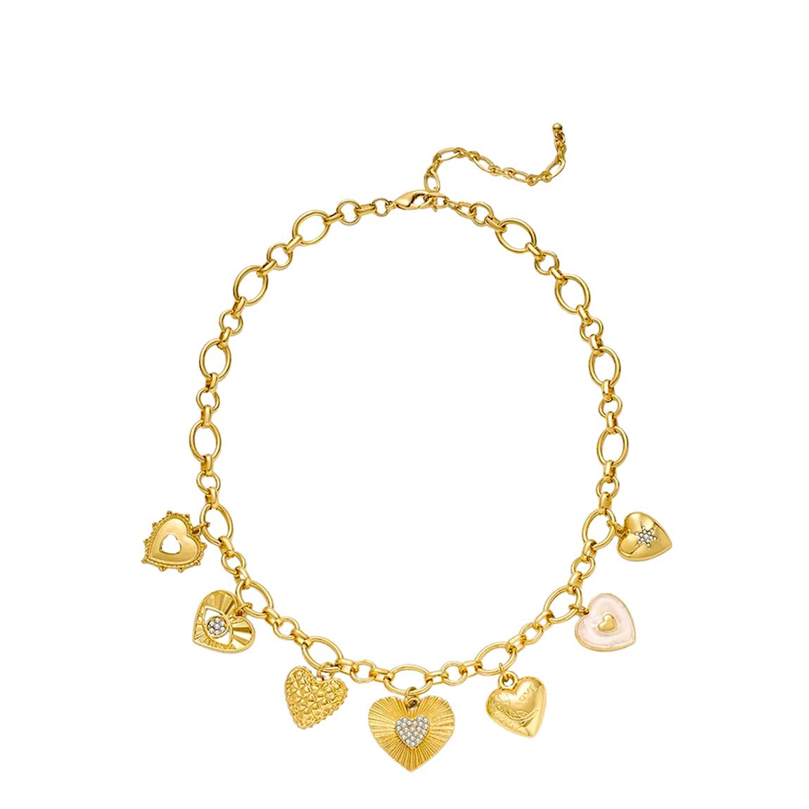 18K Gold Heart Charm Love Necklace main product photo