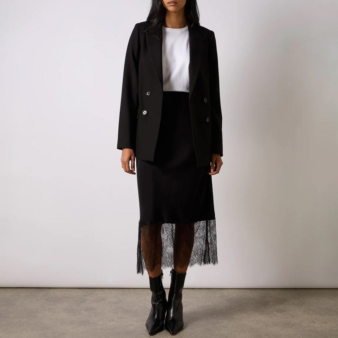 Black Double-Breasted Blazer main product photo