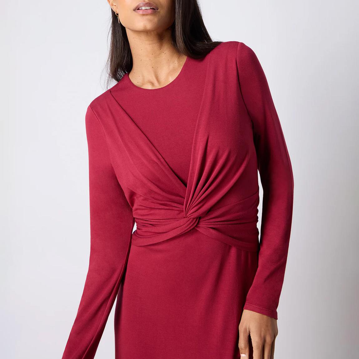 Berry Jersey Twist Detail Dress main product photo
