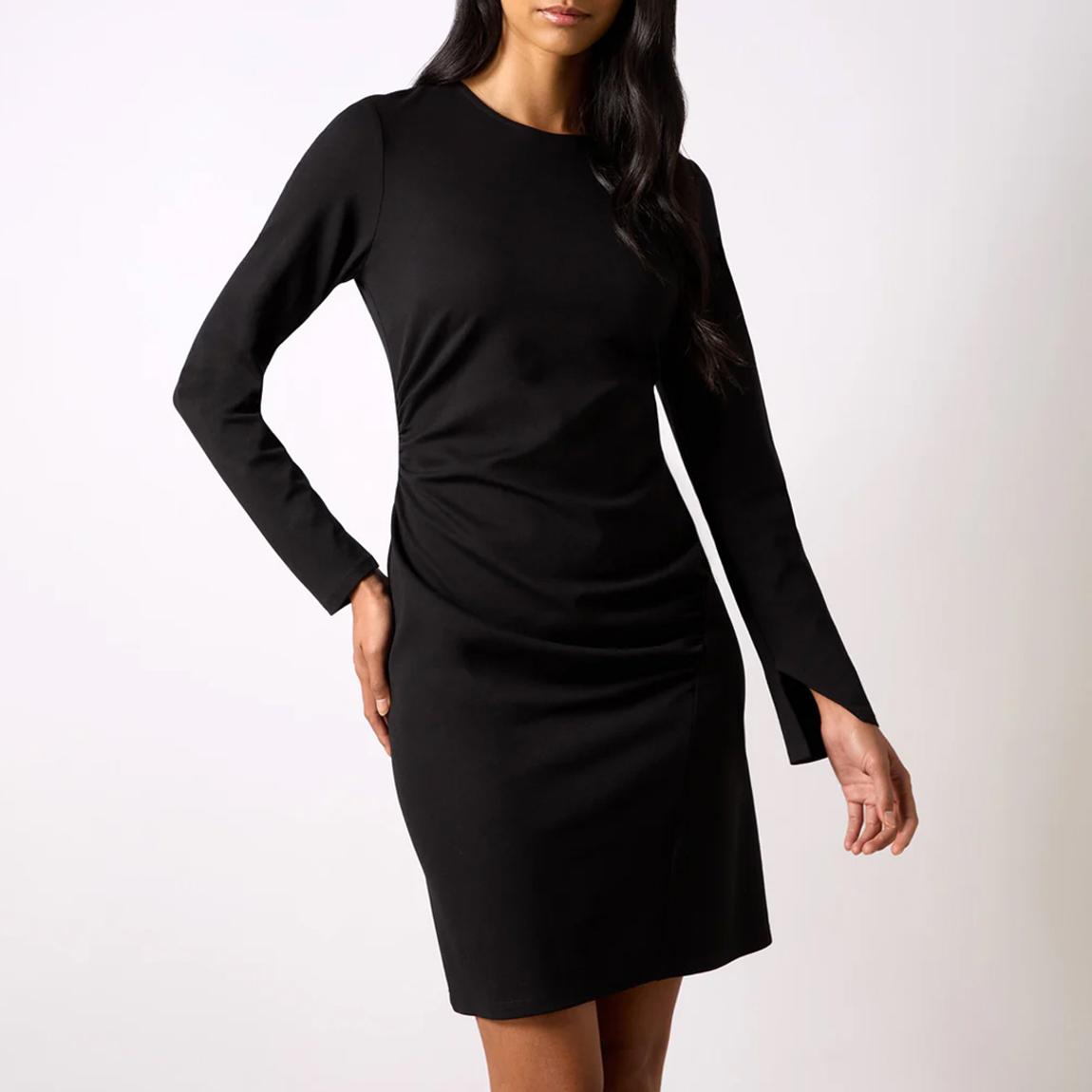Black Ponte Crew Neck Mini Dress main product photo