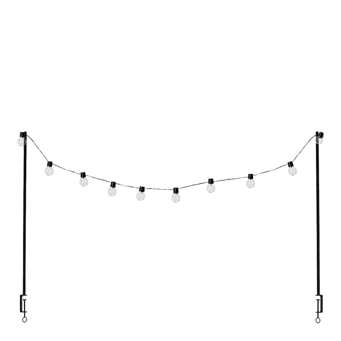 Table Clamp With Solar Lights, Black main product photo