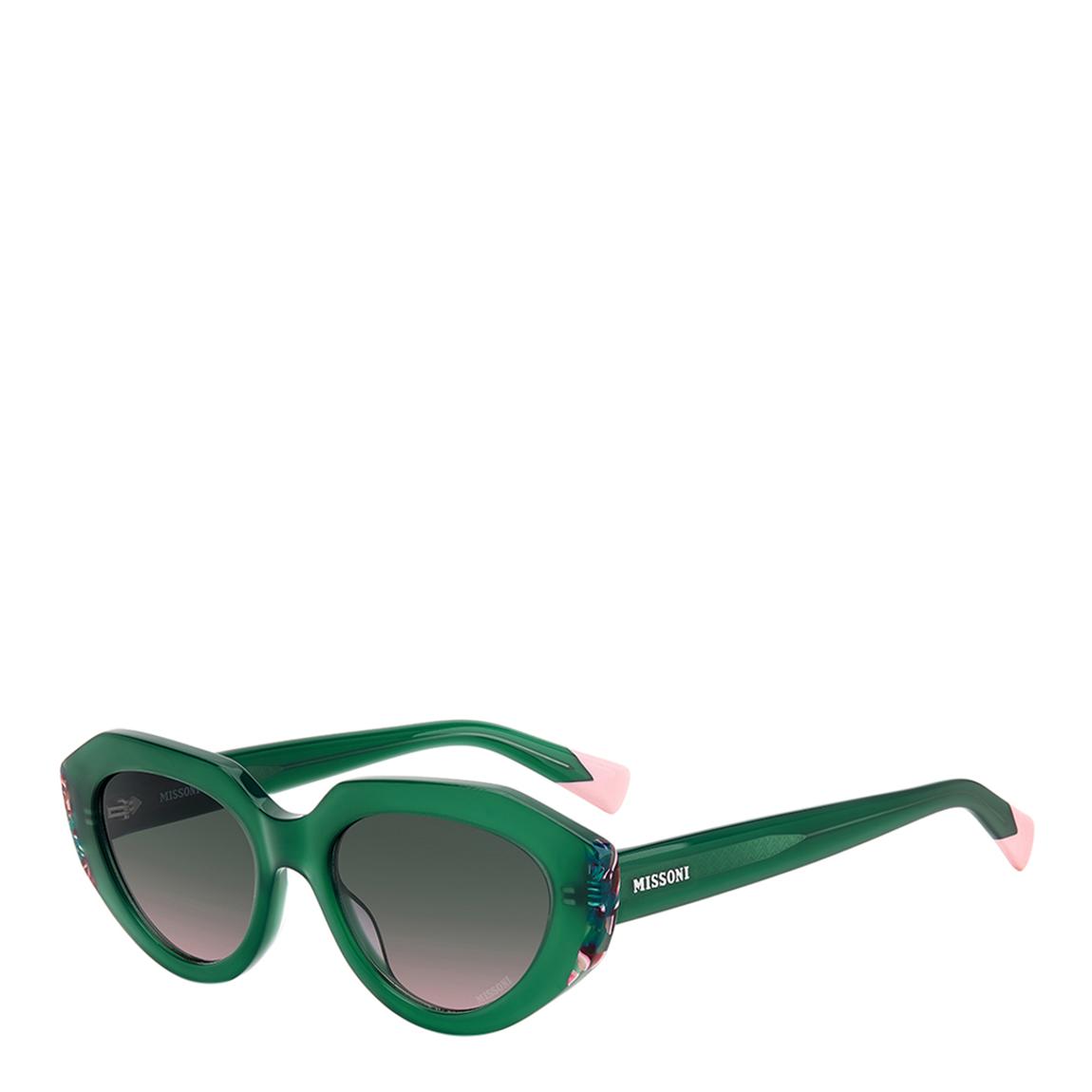 Green Pink Rectangular Geometrical Sunglasses 53mm main product photo