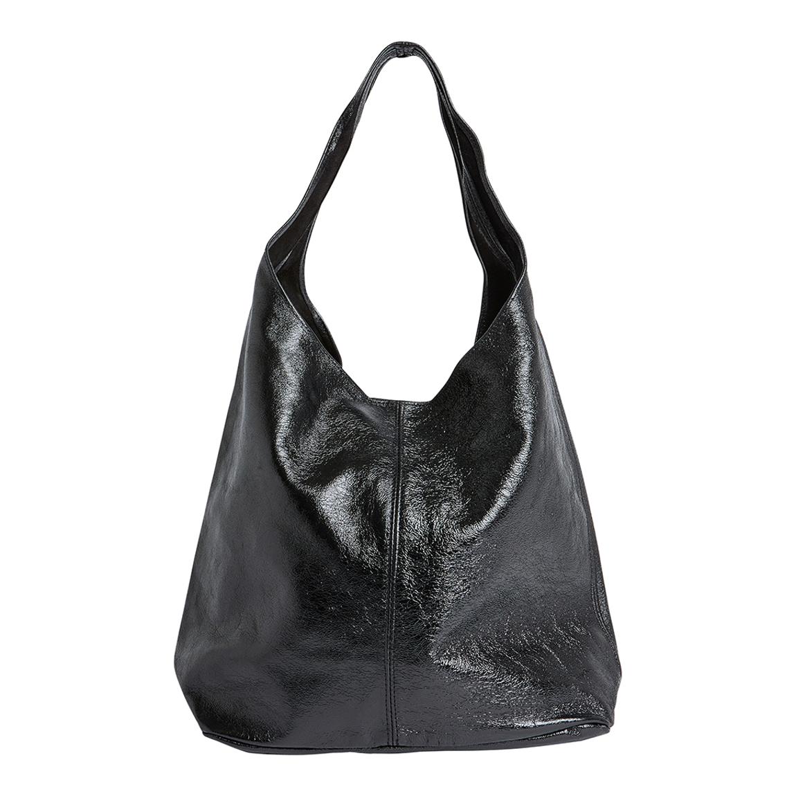 Black Leather Top Handle Bag main product photo