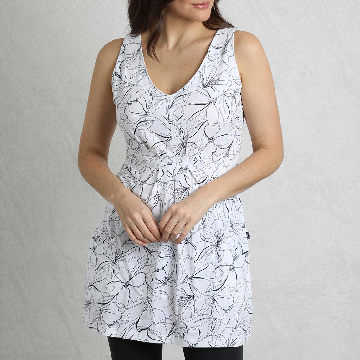 White/Navy Printed Jersey Tunic main product photo