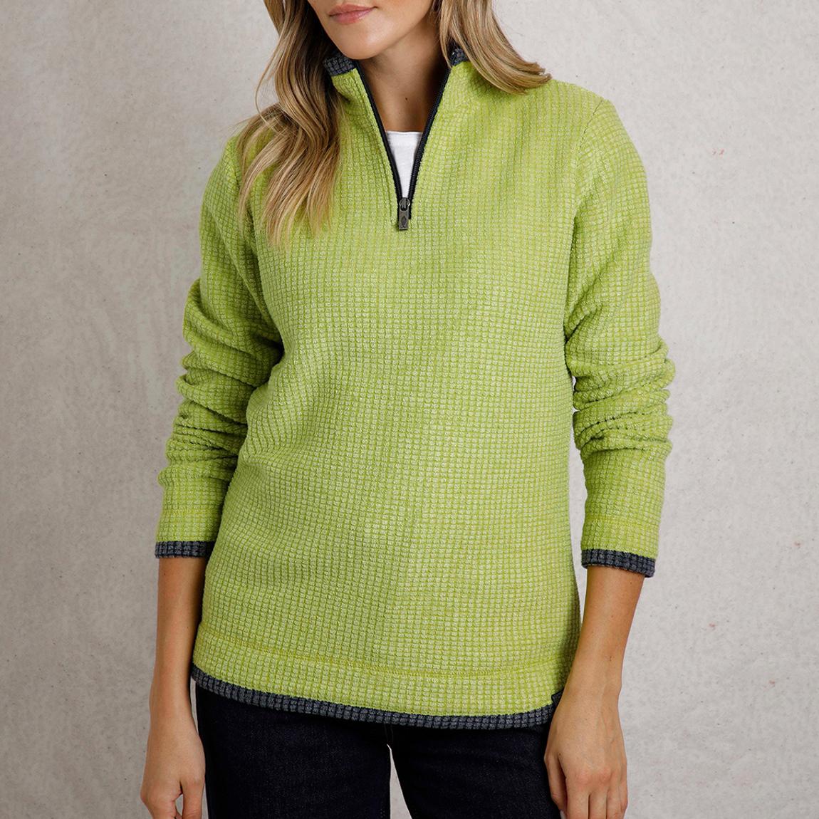 Lime Eco 1/4 Zip Grid Fleece main product photo