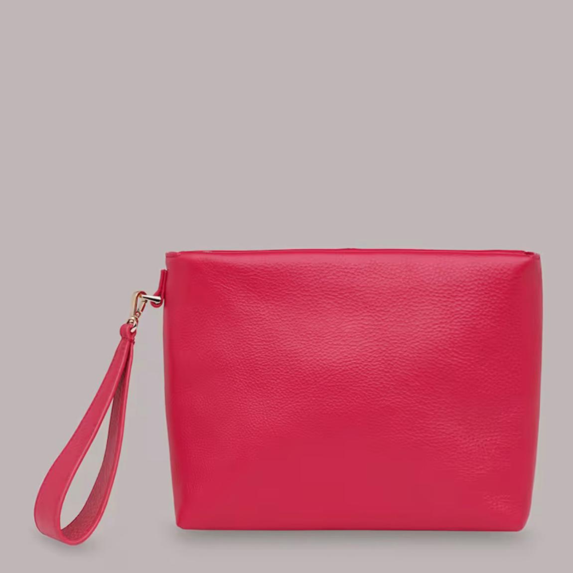 Pink Avah Zip Top Clutch Bag main product photo