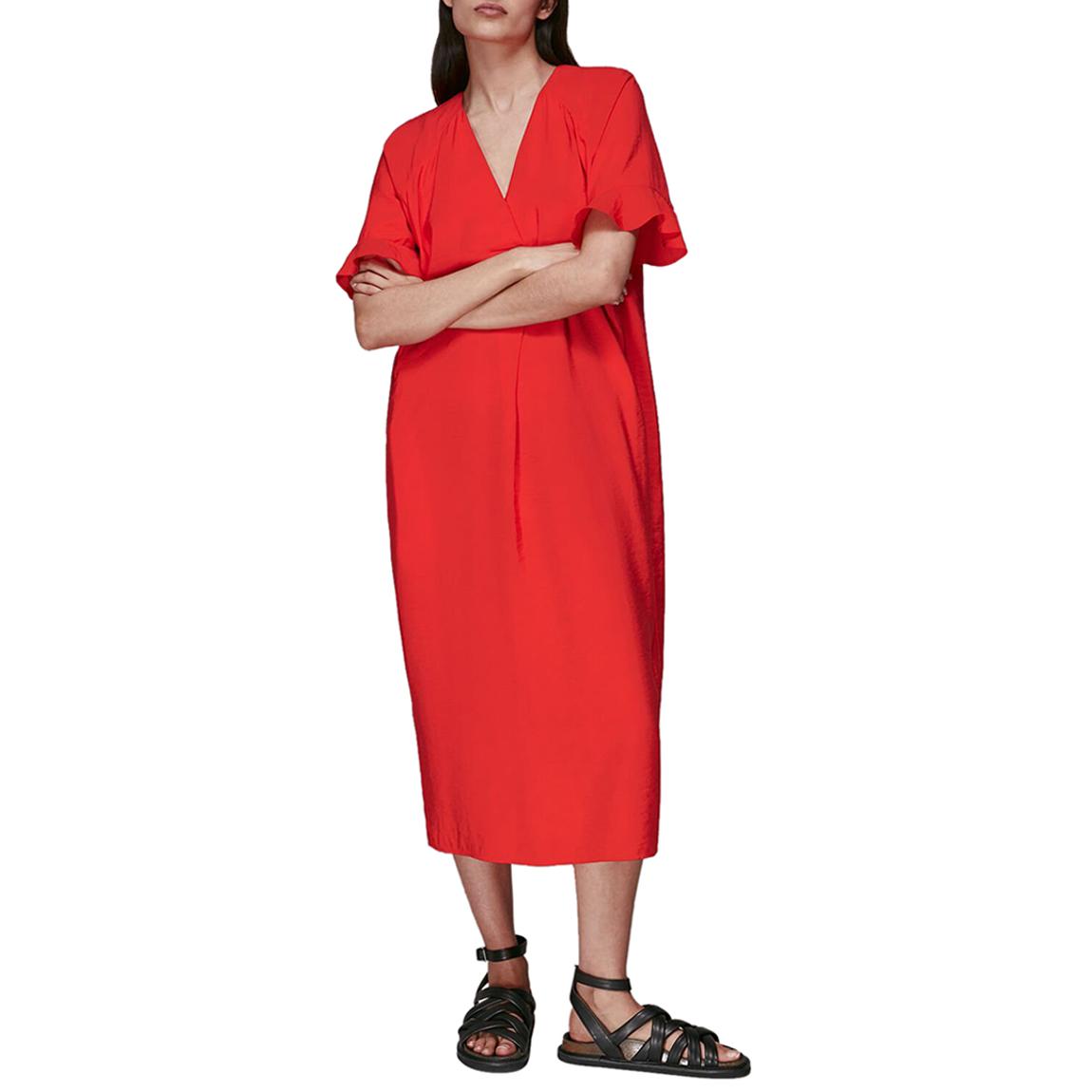 Red Alba Midi Dress main product photo