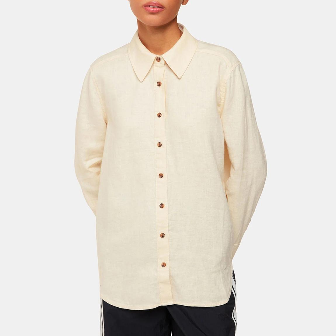 Cream Linen Relaxed Fit Shirt main product photo