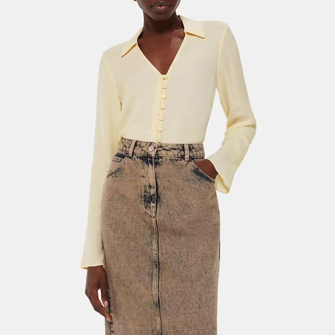 Cream Daphne Button Front Shirt main product photo
