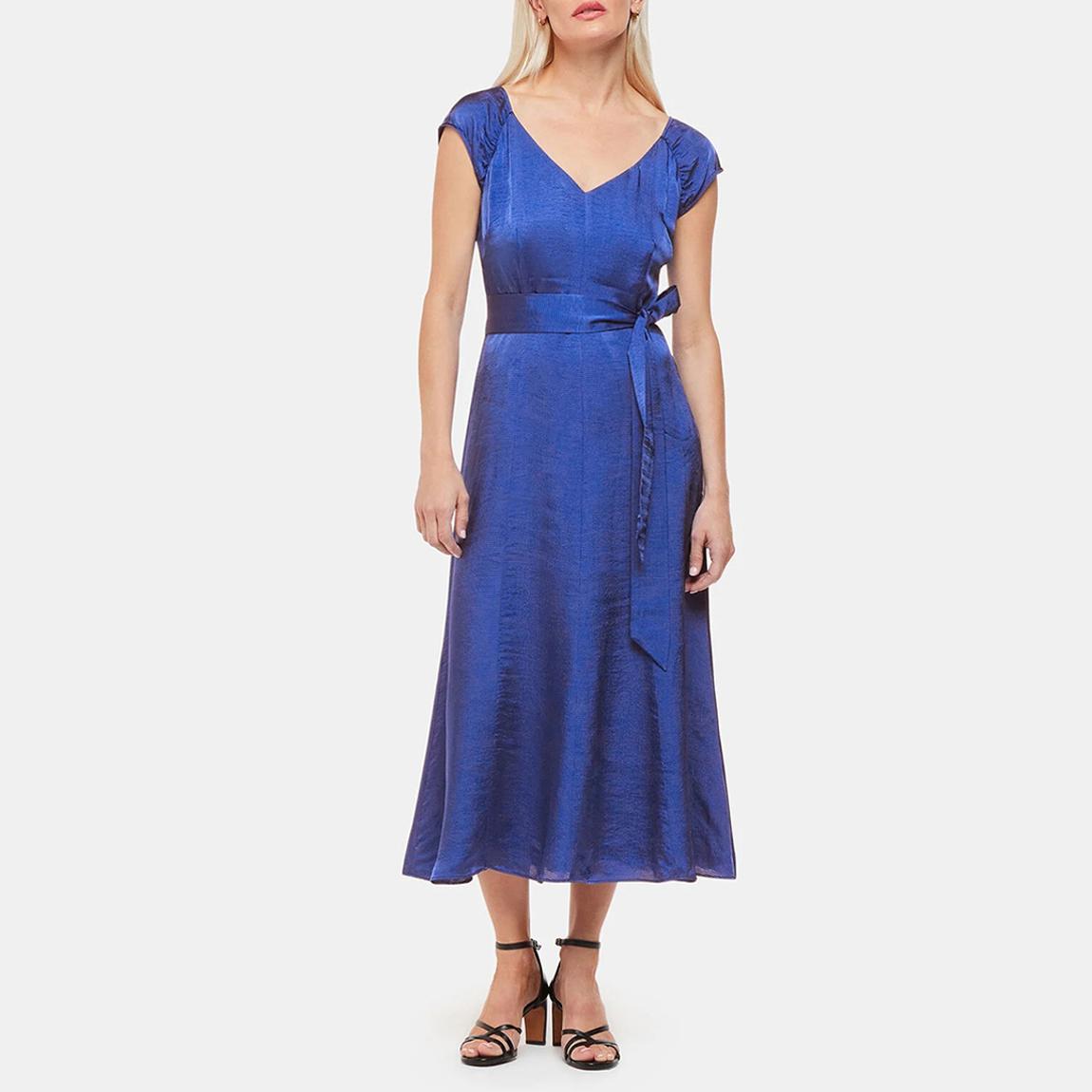 Blue Arie Hammered Satin Midi Dress main product photo